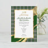 Invitation mariage écossais écossais d'or (Debout devant)
