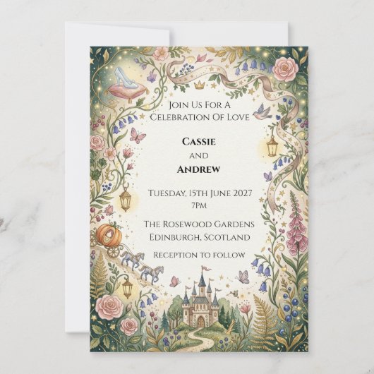 Invitation Mariage Écossais Highland Cow (Devant)