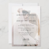 Invitation Mariage écran blanc simple et élégant (Devant)