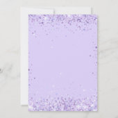 Invitation Mariage écriture confettis lavande violette (Dos)