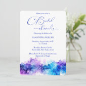 Invitation Mariage Editable Bleu et Violet (Debout devant)
