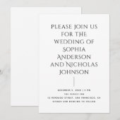 Invitation Mariage éditorial moderne | Typographie minimalist (Devant / Derrière)
