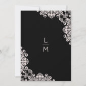 Invitation Mariage | Effet dentelle | Initiales classiques |  (Devant)