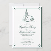 Mariage Église Chapelle Chrétienne Vert Émeraude F