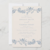 Invitation Mariage Élégance Classique Vintage (Devant)