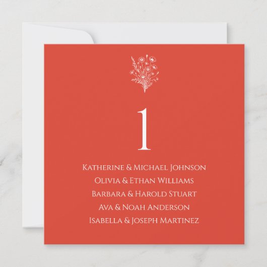 Invitation Mariage - Élégance du Fleur sauvage (Devant)