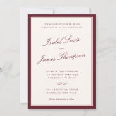 Invitation Mariage Élégance Intemporelle (Devant)