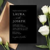 Invitation Mariage Élégance Moderne Noir et Blanc