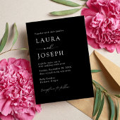 Invitation Mariage Élégance Moderne Noir et Blanc