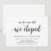 Invitation Mariage Élégance Rustique Moderne, Écriture Noire (Devant / Derrière)