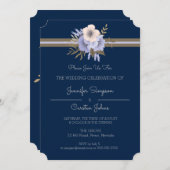 Invitation Mariage Élégance simple (Devant / Derrière)