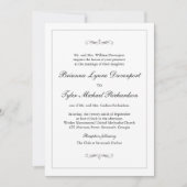 Invitation Mariage Élégance Simple Classique (Devant)