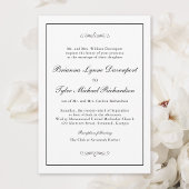 Invitation Mariage Élégance Simple Classique