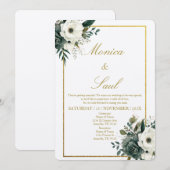 Invitation Mariage élégant (Devant / Derrière)