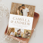 Invitation Mariage élégant 4 Photo moderne