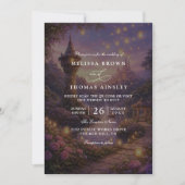 Invitation Mariage élégant à budget avec code QR de lanternes (Devant)
