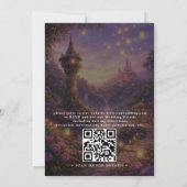 Invitation Mariage élégant à budget avec code QR de lanternes (Dos)