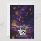 Invitation Mariage élégant à budget avec code QR et lanternes (Dos)
