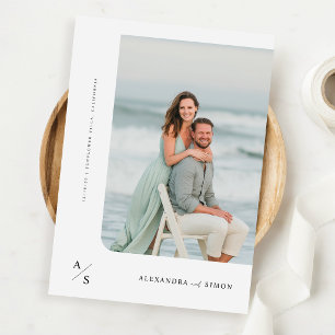 Invitation Mariage élégant à budget avec code QR et photo