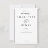 Invitation Mariage élégant à budget Qr Code (Devant)