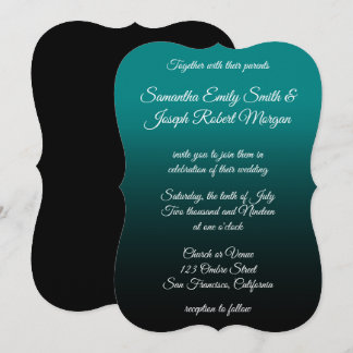 Invitation Mariage élégant à calligraphie avec ombre dégradée