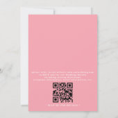 Invitation Mariage élégant à code QR de fleur sauvage embossé (Dos)