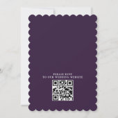 Invitation Mariage élégant à code QR Lanternes emmêlées à pet (Dos)