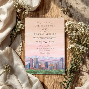 Invitation Mariage élégant à Denver Colorado avec QR Code pay