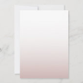 Invitation Mariage Élégant à Gradient Rose Doré (Dos)