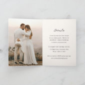 Invitation Mariage élégant à la crème simple (Intérieur)
