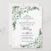 Invitation Mariage Élégant à la Verdure (Devant)