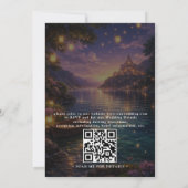 Invitation Mariage élégant à lanières enchevêtrées avec code (Dos)