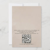 Invitation Mariage élégant à l'aquarelle Eucalyptus Boho Code (Dos)