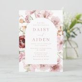 Invitation Mariage élégant à l'arc floral (Debout devant)