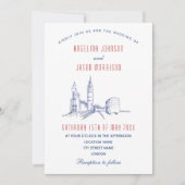 Invitation Mariage élégant à Londres (Devant)