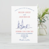 Invitation Mariage élégant à Londres (Debout devant)