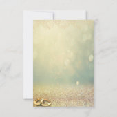 Invitation Mariage élégant à paillettes et Bokeh (Dos)