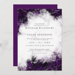 Invitation Mariage   Elegant Amethyst Crystal Geode Invitati