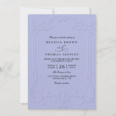 Invitation Mariage élégant antique avec code QR en relief (Devant)