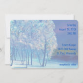 Invitation Mariage Élégant Arbres Gelés Hiver (Dos)