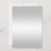 Invitation Mariage élégant Argent Gem Bow & Noir (Dos)