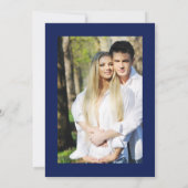 Invitation Mariage Élégant Art Déco Fleur Hydrangea Bleu (Dos)