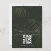 Invitation Mariage élégant au code QR avec feuilles de palmie (Dos)
