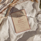 Invitation Mariage Élégant Auburn Cuivre Vieille Fortune Luxu