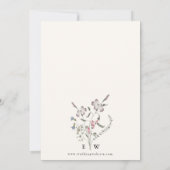 Invitation Mariage Élégant aux Fleurs Sauvages (Dos)