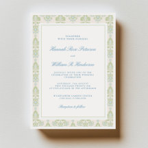 Mariage Élégant aux Fleurs Vert Sage et Bleu