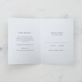 Invitation Mariage élégant aux rayures bleues modernes (Intérieur)