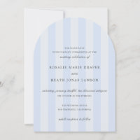 Mariage élégant aux rayures bleues modernes