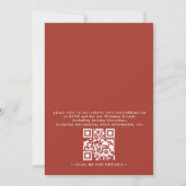 Invitation Mariage élégant avec code QR de coucher de soleil  (Dos)
