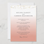 Invitation Mariage élégant avec code QR Desert Coral (Devant)